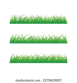 Set of grass footer vector collection