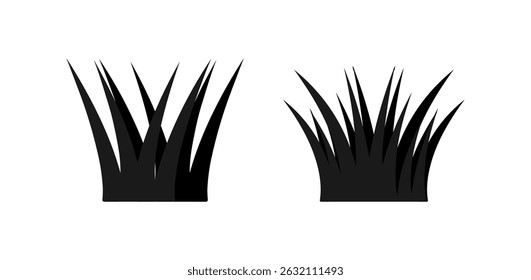 Vector de ilustración de hierba sobre fondo blanco