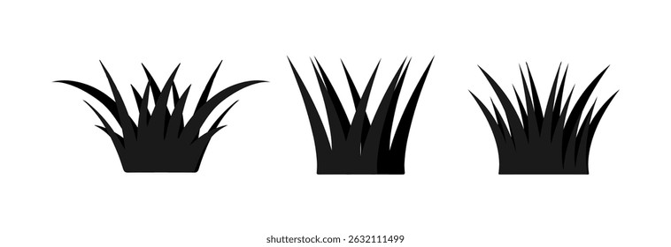 Vector de ilustración de hierba sobre fondo blanco