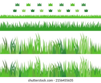A set of grass illustrations.