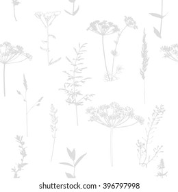 Set grass. Seamless background. Vector