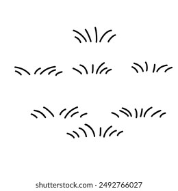 A set of grass silhouettes on a white background
