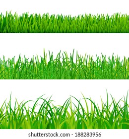 set of grass vector