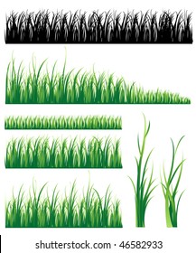 set of grass vector