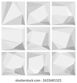Set of gray abstract backgrounds with free space for design. Vector illustration.