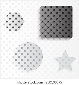 Set of gray Abstract Geometrical Design Illustration outbox 