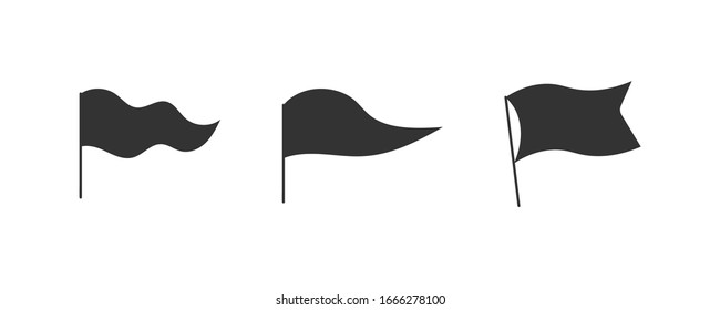 Set of gray flags, banners with text Sale. Developing flag in vintage style for icons, presentations, web pages. Vector illustration, EPS 10.