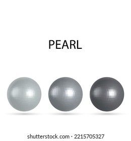 
Conjunto de perlas grises. Elemento de diseño.