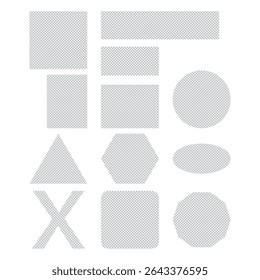 set of gray squares transparent background