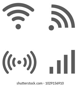 set of gray telephone network icons