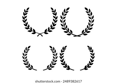 Set of Greek Olive Branch vector design