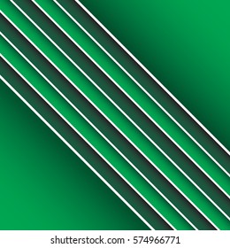 A set of green abstract vector stripes. This unique background would be suitable for use as wrapping paper or as a textile pattern.