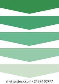 Set of green arrows flow chart
