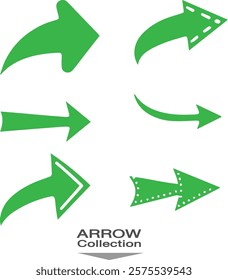 set green arrows icons on isolate background