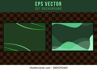Set green background abstract dark shining back ground collection