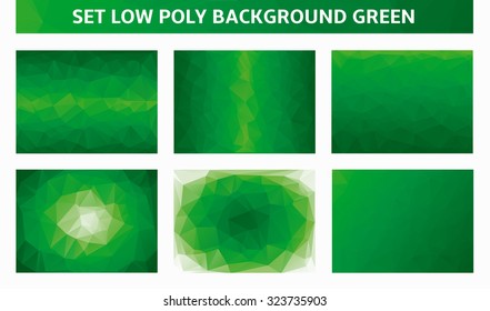 set green background low poly