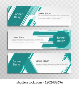 A set of green banner templates designed for the web and various headlines are available in three different designs.
