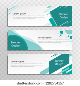 A set of green banner templates designed for the web and various headlines are available in three different designs.