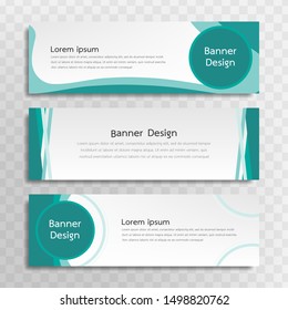 A set of green banner templates designed for the web and various headlines are available in three different designs.