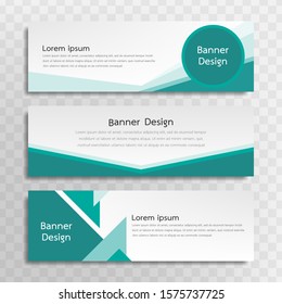 A set of green banner templates designed for the web and various headlines are available in three different designs.