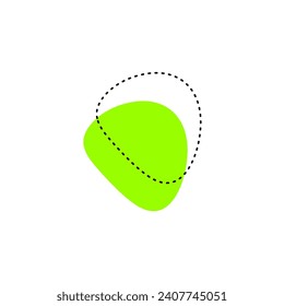 set of green blobs with dotted lines graphic