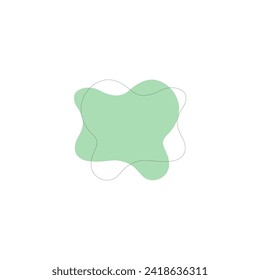 conjunto de blobs verdes con blob de contorno