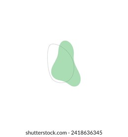 set of green blobs with outline blob