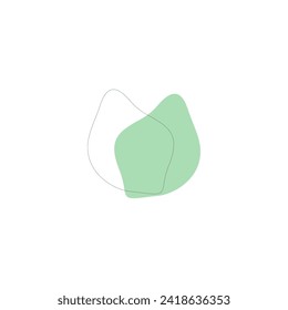 conjunto de blobs verdes con blob de contorno
