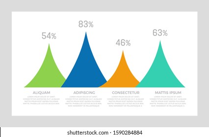 Set of green and blue, orange, turquoise elements for infographic presentation slides with charts, graphs, steps.