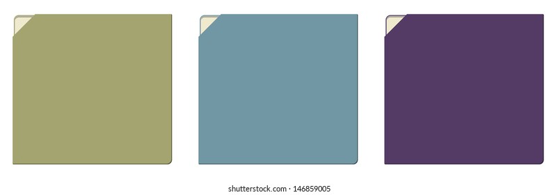 The set of green, blue and purple blank templates / Geometric templates / Blank templates