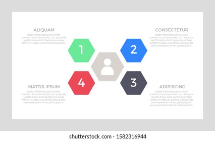 Set of green and blue, red, black elements for infographic presentation slides with charts, graphs, steps, arrows, number options.