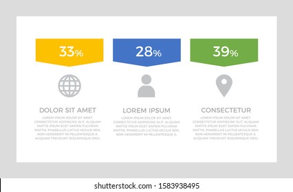 Set of green and blue, yellow elements for infographic presentation slides with charts, graphs, steps, number options.