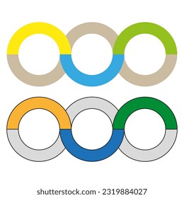 Set of green and blue, yellow elements for infographic presentation slides with charts, graphs, steps, timeline, circles, number options. Vector illustration. stock image.