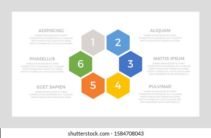 Set of green and blue, yellow, orange elements for infographic presentation slides with charts, graphs, steps, timeline, circles, number options.