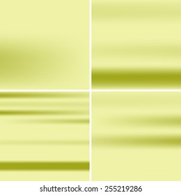 Set of green blurry backgrounds