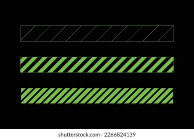 Conjunto de formas de borde verde para el elemento de diseño futurista