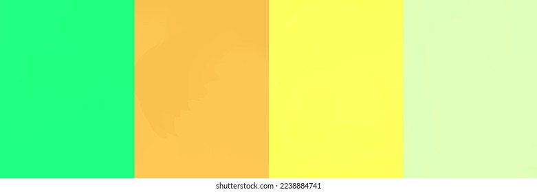 Set of green, brown and yellow vector gradients. Collection of nice looking and stylish rectangles.