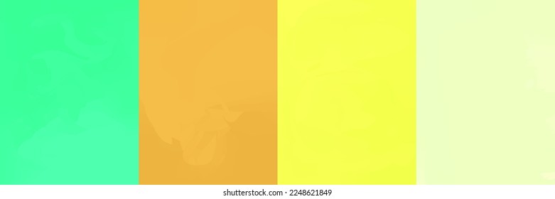Set of green, brown and yellow vector gradients. Collection of nice looking and stylish rectangles.