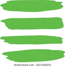 set green brush stroke collection