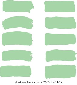 set green brush stroke collection eps