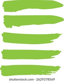 set green brush stroke collection