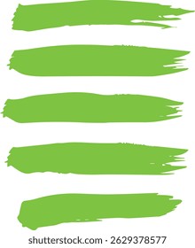 set green brush stroke collection