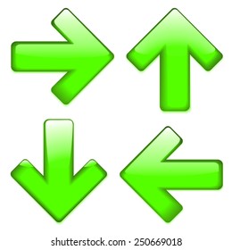 	Set of green buttons for web. Vector.