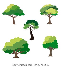 Árbol vectorial de plantas caducifoliares