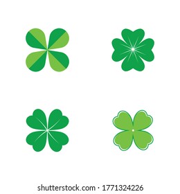 Conjunto de iconos de la hoja verde Icono de plantilla Vector de diseño