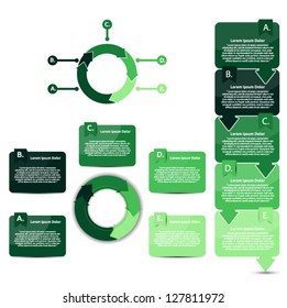 Set of green ecological presentation and reports