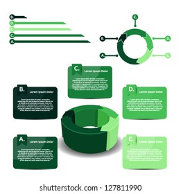 Set of green ecological presentation and reports