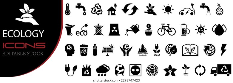 set of green energy icons. Icons for ecological, green electricity, and renewable energy. a vector-based image