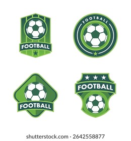 a set of green football logos