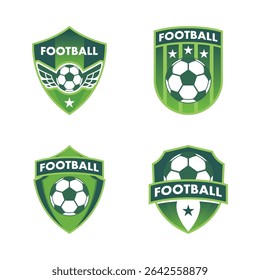 a set of green football logos